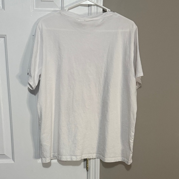 H&M Women’s White Tee with Red Graphic The Rolling Stones NWT - Picture 4 of 4